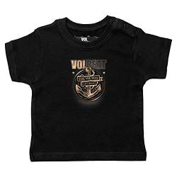 Metal Kids Volbeat (Anchor) - Baby T-Shirt, schwarz, Größe 68/74 (6-12 Monate), offizielles Band-Merch von Metal Kids