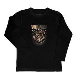 Metal Kids Volbeat (Anchor) - Kinder Longsleeve, schwarz, Größe 140 (10-11 Jahre), offizielles Band-Merch von Metal Kids