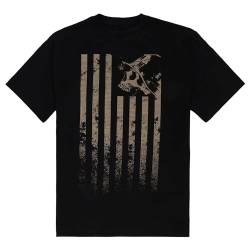 Metal Mulisha Herren-T-Shirt, gestreift, kurzärmelig, Gold, XL von Metal Mulisha