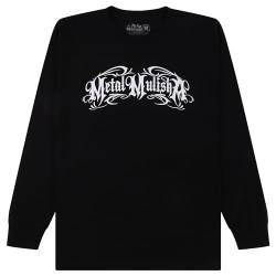 Metal Mulisha Herren-T-Shirt mit Schablonen-Motiv, langärmelig, Schwarz, XL von Metal Mulisha