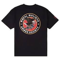 Metal Mulisha Herren bewaffnetem Adler T-Shirt, Schwarz, XL von Metal Mulisha