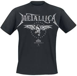 Metallica Biker Männer T-Shirt schwarz 5XL 100% Baumwolle Band-Merch, Bands von Metallica