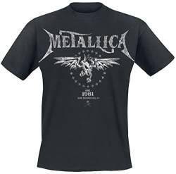 Metallica Biker Männer T-Shirt schwarz M 100% Baumwolle Band-Merch, Bands von Metallica