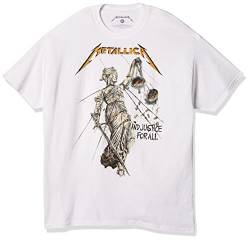 Metallica Herren Gerechtigkeit T-Shirt, Weiß, X-Groß von Metallica