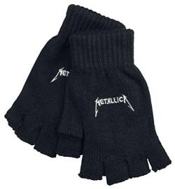 Metallica Logo Unisex Kurzfingerhandschuhe schwarz 95% Acryl, 5% Elasthan Undefiniert Band-Merch, Bands von Metallica
