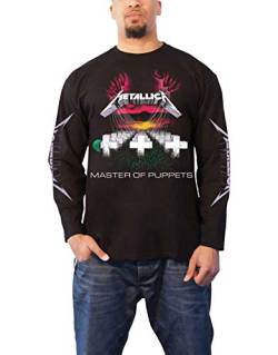 Metallica Master of Puppets Männer Langarmshirt schwarz L 100% Baumwolle Band-Merch, Bands von Metallica