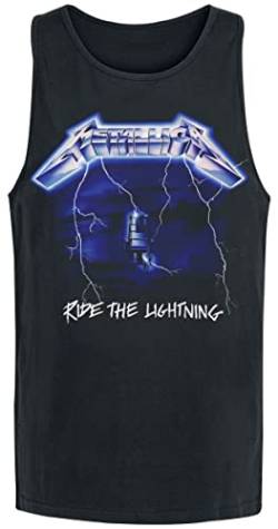 Metallica Ride The Lightning Männer Tank-Top schwarz 5XL 100% Baumwolle Band-Merch, Bands von Metallica