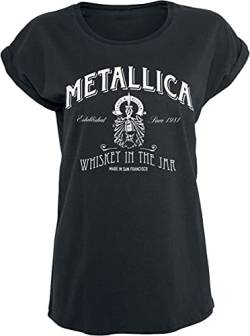 Metallica Whiskey In The Jar Frauen T-Shirt schwarz 4XL 100% Baumwolle Band-Merch, Bands von Metallica