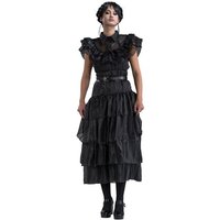 Metamorph Kostüm Wednesday Schwarzes Ballkleid für Frauen, Das umwerfende Ballkleid von Wednesday, bekannt aus der viralen Tanzsz von Metamorph