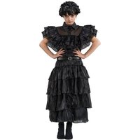 Metamorph Kostüm Wednesday Schwarzes Ballkleid für Mädchen, Das umwerfende Ballkleid von Wednesday, bekannt aus der viralen Tanzsz von Metamorph