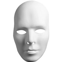 Metamorph Verkleidungsmaske Neutralmaske Kopf Mann, Unbemalte weiße Maske für Tanz, Theater & Maskenball von Metamorph