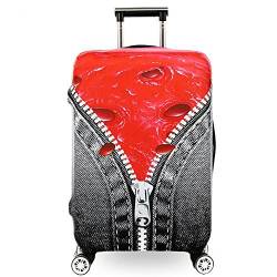 Waschbare Reisegepäckhülle, niedlich, 3D-Druck, staubdicht, 45,7 - 81,3 cm, rot, XL, Modern von Metyou