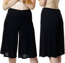 Mewa Glatter Kurze Hose ANASTAZJA, Kurze Hose mit einem Breiten Hosenbeine, Halbküchen für Damen, Unterrock, Antistatisch 50 Schwarz von Mewa