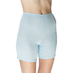 Mewa Kurze Hose Damen - aus Viskose-Seide - Unsichtbar auch Unter Enger Kleidung Unterwäsche Frauen - Toll für Den Sport Radlerhose Damen - Shorts für den Alltag Sowie zum Schlafen (Blau, 42) von Mewa