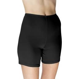 Mewa Kurze Hose Damen - aus Viskose-Seide - Unsichtbar auch Unter Enger Kleidung Unterwäsche Frauen - Toll für Den Sport Radlerhose Damen - Shorts für den Alltag Sowie zum Schlafen (Schwarz, 48) von Mewa