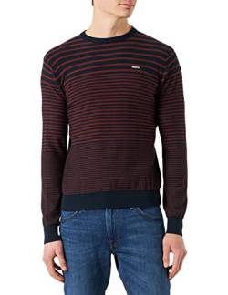 Mexx Men's Bold Stripe Sweater, Dark Brick, L von Mexx