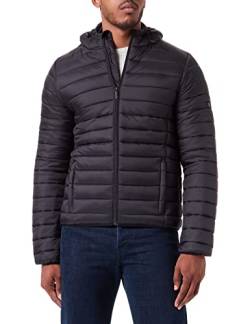 Mexx Men's Hooded Puffer Jacket, Black, L von Mexx