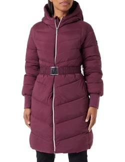 Mexx Women's Hooded Padded Jacket Parka, Burgundy, S von Mexx