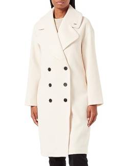 Mexx Women's Midi Length Coat Jacket, Pearl White, XL von Mexx