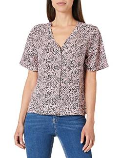 Mexx Womens Printed V Neck Blouse, Mid Pink, M von Mexx