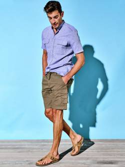 Mey & Edlich Herren Abenteuerland-Shorts gruen 52 von Mey & Edlich