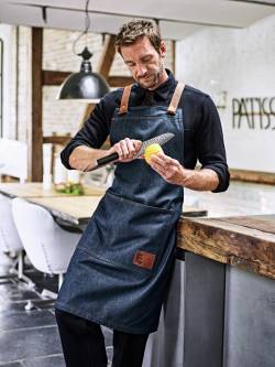 Mey & Edlich Herren Alles-am-Mann-Schürze blau von Mey & Edlich