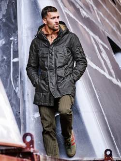 Mey & Edlich Herren Dry Wax Parka blau 48 von Mey & Edlich