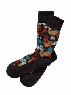 Mey & Edlich Herren Herbstlaub-Socken schwarz 39-42 von Mey & Edlich