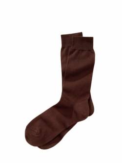 Mey & Edlich Herren Socken Italienische Businesssocke braun 39-42 von Mey & Edlich