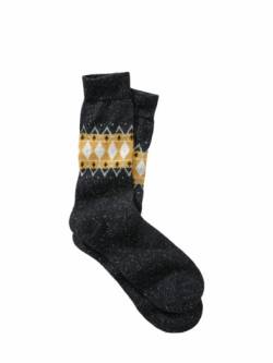 Mey & Edlich Herren Socken Retro-Rautensocke gekrempelt schwarz 39-42 von Mey & Edlich