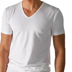 2er Pack Mey Herren Shirt - 46007 Serie Dry Cotton - Mit V-Ausschnitt - bi-elastisch - Angenehm kühl auf der Haut - Farbe Weiß - Größe 5 von Mey