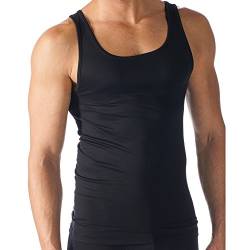 Mey 2er Pack Herren Unterhemd - Software 42500 - Schwarz - Gr. 5 - Atmungsaktives Shirt - Mico-Modal - Tank Top ohne störende Seitennähte - Maschinenwäsche 60 Grad von Mey