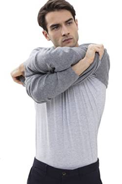 Mey Loungewear Serie Hybrid T-Shirt Herren Shirts 1/2 Arm Light Grey Melange S(S) von Mey