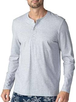 Mey Loungewear Serie Ringwood Herren Homewear Shirts Light Grey Melange S(S) von Mey