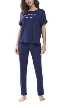 Mey Nachtwäsche Serie Sleepy & Easy Damen Yoga Pants True Blue XL(44) von Mey