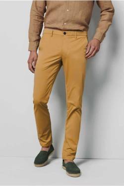 Meyer M5Slim Fit Chino braun, Einfarbig von Meyer