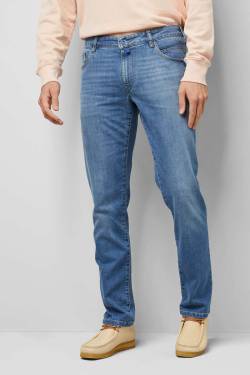 Meyer M5Slim Fit Jeans blau, Einfarbig von Meyer