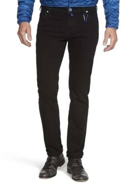 Meyer M5Slim Fit Jeans schwarz, Einfarbig von Meyer