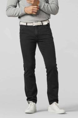 Meyer Modern Fit Jeans schwarz, Einfarbig von Meyer