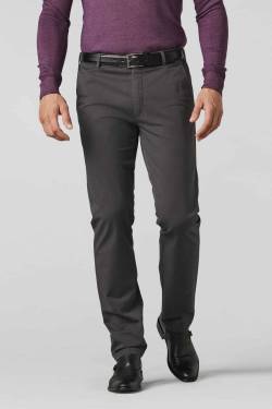 Meyer Regular Fit Chino anthrazit, Einfarbig von Meyer