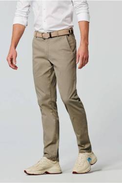 Meyer Slim Fit Chino braun, Einfarbig von Meyer