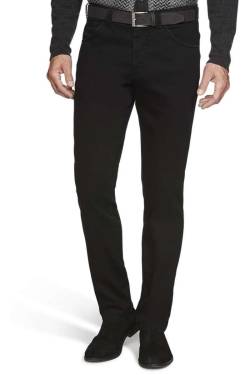 Meyer Slim Fit Jeans schwarz, Einfarbig von Meyer