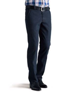 Meyer T400 Regular Fit Jeans blau, Einfarbig von Meyer