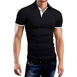 Poloshirt Herren Outdoor Poloshirt Kurzarm Golf Shirt Männer Sommer Casual Slim Fit Polo Shirt Oberteil Sport Short Sleeve T-Shirt A40 von Mguotp