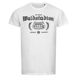 Herren T-Shirt Eintracht Frankfurt Waldstadion Retro White (DE/NL/SE/PL, Alphanumerisch, M, Regular, Regular) von Mi Barrio