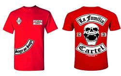 La Familia Herren T-Shirt Patch MC13 Rot Größe 3XL von Mi Barrio