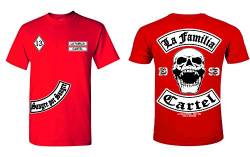 La Familia Herren T-Shirt Patch MC13 Rot Größe M von Mi Barrio