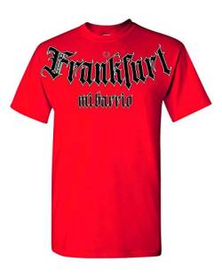 Mi Barrio, La Familia Frankfurt Casual Herren T-Shirt in schwarz, weiß, rot, grau und Camouflage (Rot, L) von Mi Barrio