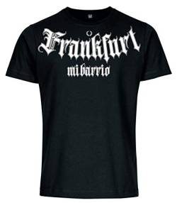 Mi Barrio, La Familia Frankfurt Casual Herren T-Shirt in schwarz, weiß, rot, grau und Camouflage (Schwarz, XL) von Mi Barrio