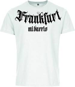 Mi Barrio, La Familia Frankfurt Casual Herren T-Shirt in schwarz, weiß, rot, grau und Camouflage (Weiß, 5XL) von Mi Barrio